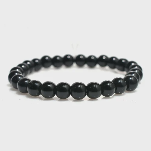 black obsidian bracelet 8mm 01 black obsidian bracelet 8mm 01