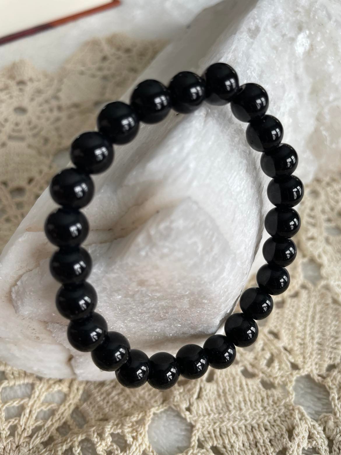 black obsidian bracelet 8mm 02 black obsidian bracelet 8mm 02